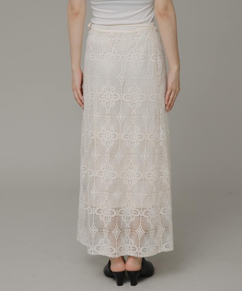 URBAN RESEARCH Sonny Label（アーバンリサーチサニーレーベル）の「レースラップロングスカート（スカート・レディース・ブラック/アイボリー・FREE）」の21枚目の写真