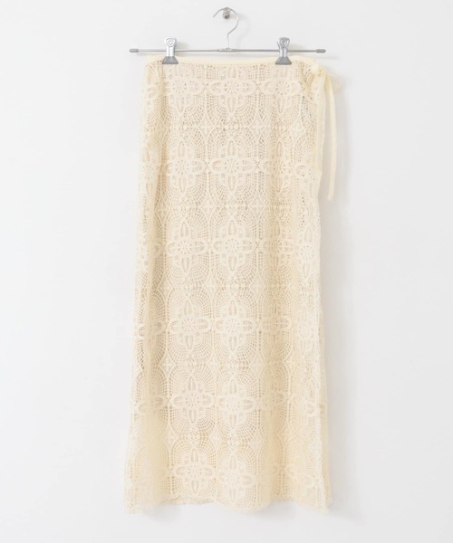 URBAN RESEARCH Sonny Label（アーバンリサーチサニーレーベル）の「レースラップロングスカート（スカート・レディース・ブラック/アイボリー・FREE）」の22枚目の写真