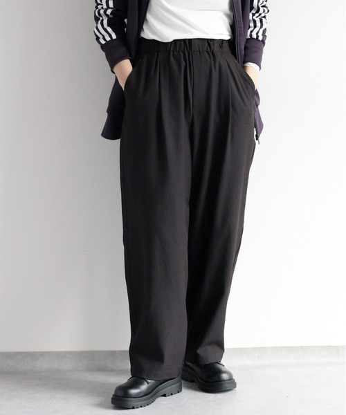 【セール】〈遮熱・保温 / UVカット / イージーケア〉ECOFINE イージーカーブリラックスパンツ（その他パンツ）｜cepo（セポ） 5,211円