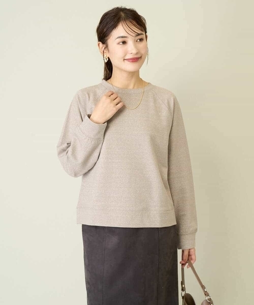 a.v.v（アーヴェヴェ）の「ラメ裏毛スウェットプルオーバー（スウェット・レディース・グレー/ベージュ・38/36/40）」の4枚目の写真
