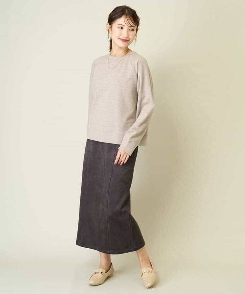 a.v.v（アーヴェヴェ）の「ラメ裏毛スウェットプルオーバー（スウェット・レディース・グレー/ベージュ・38/36/40）」の7枚目の写真