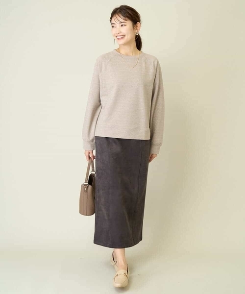 a.v.v（アーヴェヴェ）の「ラメ裏毛スウェットプルオーバー（スウェット・レディース・グレー/ベージュ・38/36/40）」の8枚目の写真