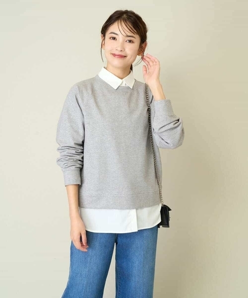 a.v.v（アーヴェヴェ）の「ラメ裏毛スウェットプルオーバー（スウェット・レディース・グレー/ベージュ・38/36/40）」の10枚目の写真