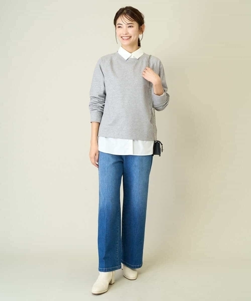 a.v.v（アーヴェヴェ）の「ラメ裏毛スウェットプルオーバー（スウェット・レディース・グレー/ベージュ・38/36/40）」の13枚目の写真