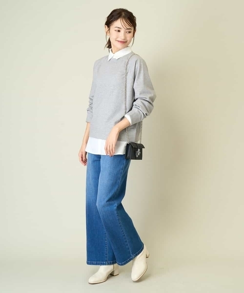 a.v.v（アーヴェヴェ）の「ラメ裏毛スウェットプルオーバー（スウェット・レディース・グレー/ベージュ・38/36/40）」の14枚目の写真