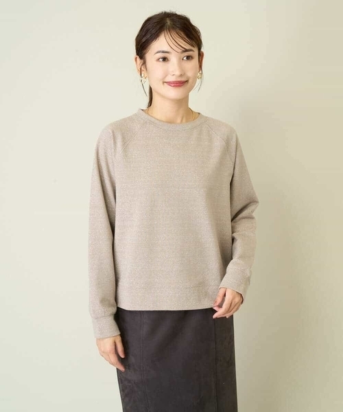a.v.v（アーヴェヴェ）の「ラメ裏毛スウェットプルオーバー（スウェット・レディース・グレー/ベージュ・38/36/40）」の16枚目の写真