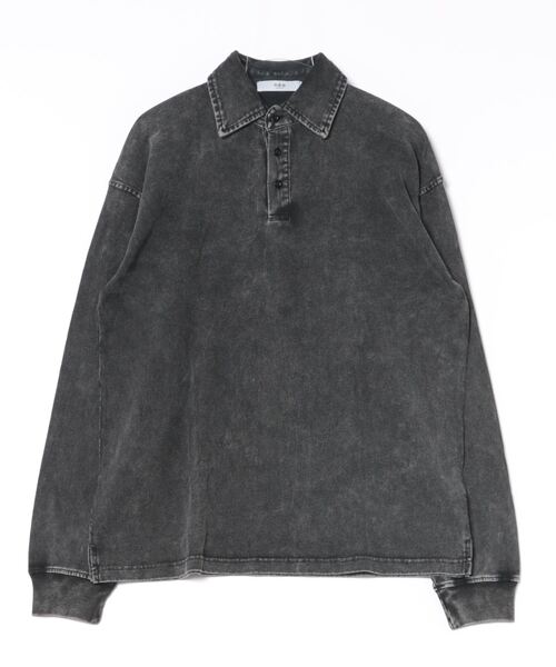 aimoha（アイモハ）の「【aimoha neo】Vintage Washed Polo Sweatshirt（ポロシャツ・メンズ・ブラック・SMALL/MEDIUM/LARGE/X-LARGE/XX-LARGE）」の18枚目の写真