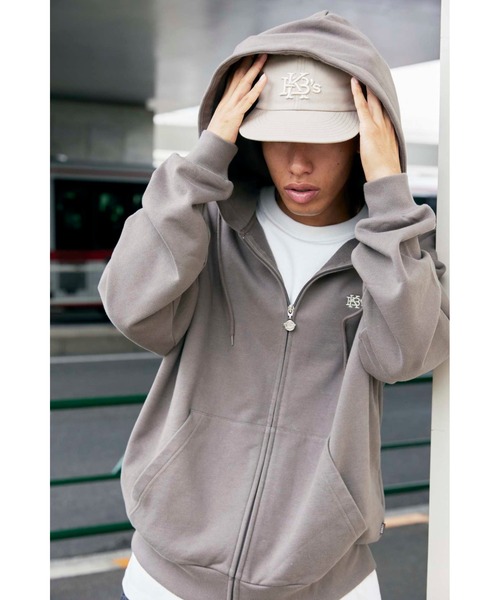 KEBOZ（ケボズ）の「SMALL EFG SWEAT FULL ZIP HOODIE（パーカー・メンズ・グレー/ブラウン/ブラック/パープル/クリーム・M/L/2XL/XL）」の16枚目の写真