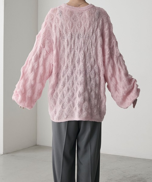 forksy.(フォルクシー)の「【forksy.】モヘアタッチもこもこ編みニットプルオーバー(ニット/セーター・レディース・クリーム/ブルー/ブラック/ピンク・FREE)」の22枚目の写真