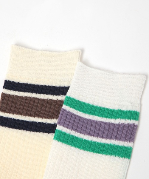 studio CLIP（スタディオクリップ）の「リブラインソックス（ソックス/靴下・レディース・イエロー/ブラウン/グリーン・FREE）」の4枚目の写真