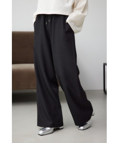 AZUL by moussy(アズールバイマウジー)の「パッチポケットイージーパンツ(スラックス・レディース・杢グレー/ブラック系その他/ブラック/グレー系その他・MEDIUM/SMALL)」の2枚目の写真