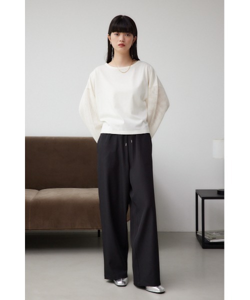 AZUL by moussy(アズールバイマウジー)の「パッチポケットイージーパンツ(スラックス・レディース・杢グレー/ブラック系その他/ブラック/グレー系その他・MEDIUM/SMALL)」の6枚目の写真