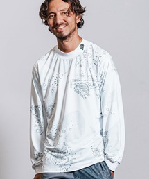 mlt4915- 1M1S camouflage mock neck cut&sew カットソー
