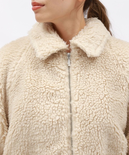 LAKOLE（ラコレ）の「ラメボアエリツキブルゾン / 135672（ブルゾン・レディース・グレー/ブラウン/アイボリー・MEDIUM/SMALL）」の17枚目の写真