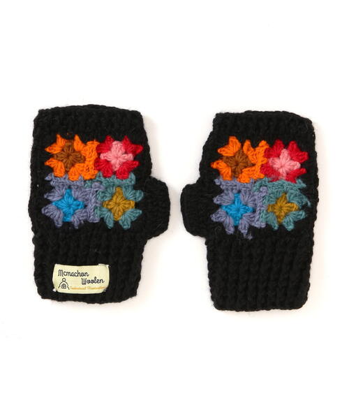 niche.（ニッチ）の「MacMahon Knitting Mills/マクマホンニッティングミルズ　Hand Warmer-４Flower Crochet ハンドウォーマー（手袋・メンズ・ベージュ/ブラウン・F）」の4枚目の写真