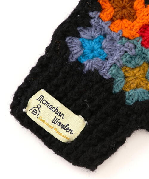 niche.（ニッチ）の「MacMahon Knitting Mills/マクマホンニッティングミルズ　Hand Warmer-４Flower Crochet ハンドウォーマー（手袋・メンズ・ベージュ/ブラウン・F）」の6枚目の写真