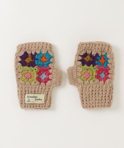 niche.（ニッチ）の「MacMahon Knitting Mills/マクマホンニッティングミルズ　Hand Warmer-４Flower Crochet ハンドウォーマー（手袋・メンズ・ベージュ/ブラウン・F）」の10枚目の写真