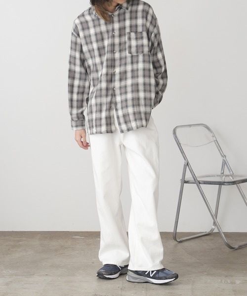 ROOPTOKYO(ループトウキョウ)の「ハイウエスト ストレートワイドデニムパンツ(デニムパンツ・メンズ・ブラック/ホワイト・M/L)」の21枚目の写真