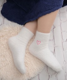 VIBGYOR Women | 【float】ふわふわ シャギー ハート刺繍 ルームソックス/ソックス(ソックス/靴下)