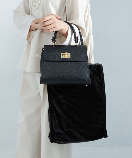 green label relaxing（グリーンレーベルリラクシング）の「スクエア サブバッグ（トートバッグ・レディース・ブラック/ネイビー/その他1・FREE）」の5枚目の写真