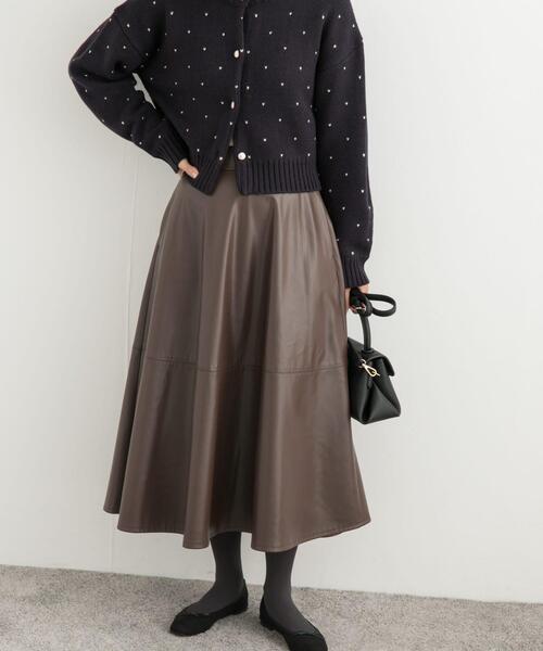 URBAN RESEARCH DOORS（アーバンリサーチドアーズ）の「切替えフレアスカート（スカート・レディース・ブラウン/ブラック・MEDIUM）」の20枚目の写真