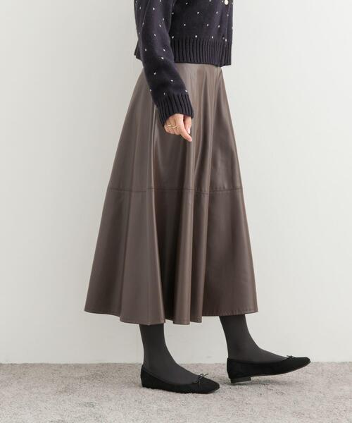 URBAN RESEARCH DOORS（アーバンリサーチドアーズ）の「切替えフレアスカート（スカート・レディース・ブラウン/ブラック・MEDIUM）」の21枚目の写真
