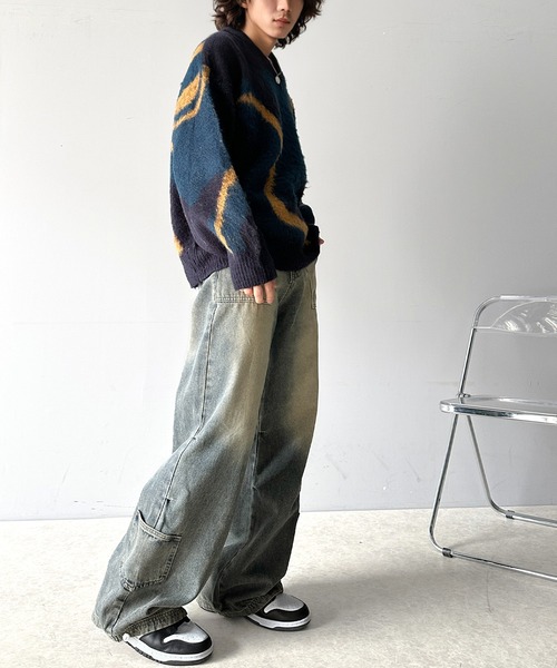 Java（ジャバ）の「《Javaジャバコラボ》洗練されたこなれ感。ヴィンテージ加工裾ドロストワイドデニム（デニムパンツ・メンズ・ブラック/その他1・LARGE/MEDIUM）」の16枚目の写真