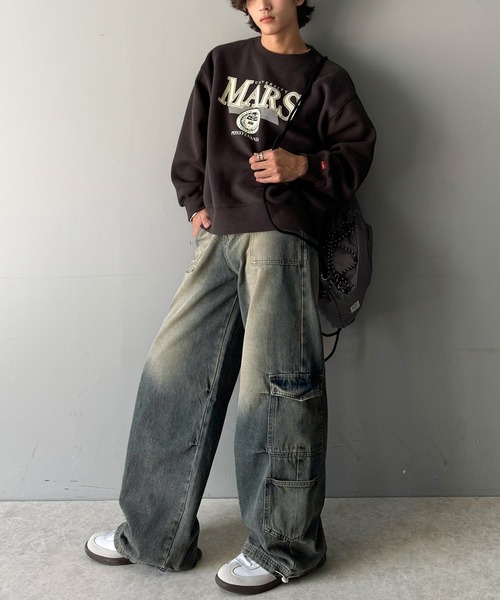 Java（ジャバ）の「《Javaジャバコラボ》洗練されたこなれ感。ヴィンテージ加工裾ドロストワイドデニム（デニムパンツ・メンズ・ブラック/その他1・LARGE/MEDIUM）」の12枚目の写真