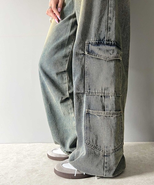 Java（ジャバ）の「《Javaジャバコラボ》洗練されたこなれ感。ヴィンテージ加工裾ドロストワイドデニム（デニムパンツ・メンズ・ブラック/その他1・LARGE/MEDIUM）」の8枚目の写真