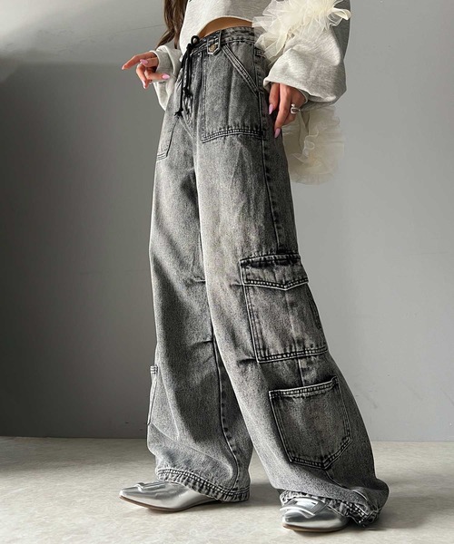 Java（ジャバ）の「《Javaジャバコラボ》洗練されたこなれ感。ヴィンテージ加工裾ドロストワイドデニム（デニムパンツ・メンズ・ブラック/その他1・LARGE/MEDIUM）」の19枚目の写真