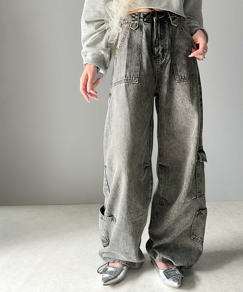 Java（ジャバ）の「《Javaジャバコラボ》洗練されたこなれ感。ヴィンテージ加工裾ドロストワイドデニム（デニムパンツ・メンズ・ブラック/その他1・LARGE/MEDIUM）」の21枚目の写真