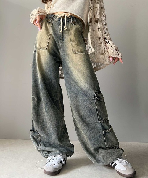 Java（ジャバ）の「《Javaジャバコラボ》洗練されたこなれ感。ヴィンテージ加工裾ドロストワイドデニム（デニムパンツ・メンズ・ブラック/その他1・LARGE/MEDIUM）」の11枚目の写真