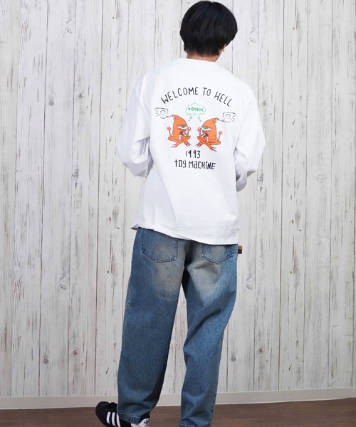 TOY MACHINE(トイ マシーン)の「【ムラサキスポーツ限定】TOY MACHINE/トイマシーン ロンT/長袖Tシャツ ビックシルエット バックプリント MTMPFLT2(Tシャツ/カットソー・メンズ・ブラック/ホワイト・XL/L/M)」の9枚目の写真