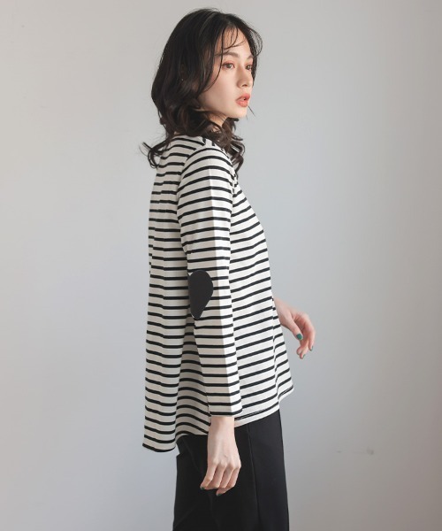 DONOBAN（ドノバン）の「ハートネックボーダートップス（Tシャツ/カットソー・レディース・ブラック/レッド/ネイビー・ONE）」の19枚目の写真