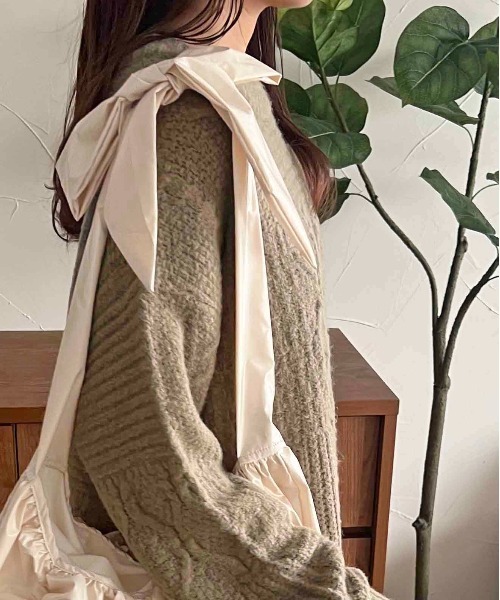 apres jour clair(アプレジュールクレア)の「【apres jour clair】シャーリングショルダバッグ【ZOZOTOWN限定アイテム】(ショルダーバッグ・レディース・ブラウン系その他/アイボリー・フリ-)」の10枚目の写真