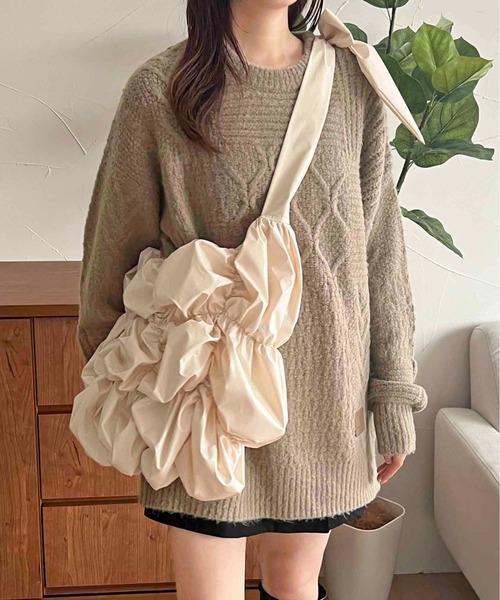 セール】【apres jour clair】シャーリングショルダバッグ