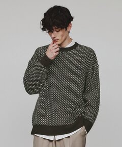 soerte マルチ カラー ジャガード ニット ポロ ブラック 2 MULTI COLLAR JACQUARD KNIT POLO/マルチカラージャガード