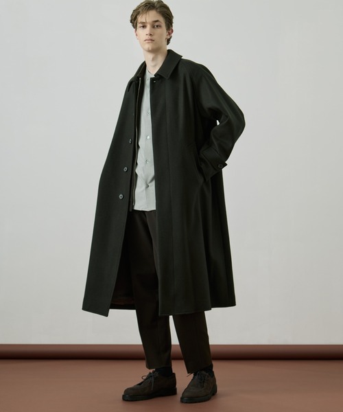UNITED TOKYO（ユナイテッドトウキョウ）の「《再入荷なし残りわずか》超撥水SUPER140S ステンカラーコート｜2WAY仕様/スタンドカラー / 保温 / 撥水 / 毛玉防止 / 静電気防止/冬服/ウール/オフィスカジュアル/通勤/防風/耐久性（ステンカラーコート・メンズ・ブラック/ダークブラウン/ダークグレー/ダークグリーン・3/1/2）」の22枚目の写真