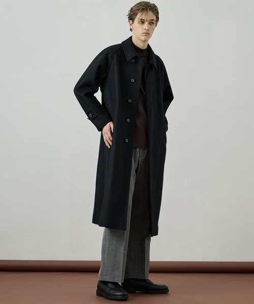 UNITED TOKYO（ユナイテッドトウキョウ）の「《再入荷なし残りわずか》超撥水SUPER140S ステンカラーコート｜2WAY仕様/スタンドカラー / 保温 / 撥水 / 毛玉防止 / 静電気防止/冬服/ウール/オフィスカジュアル/通勤/防風/耐久性（ステンカラーコート・メンズ・ブラック/ダークブラウン/ダークグレー/ダークグリーン・3/1/2）」の21枚目の写真
