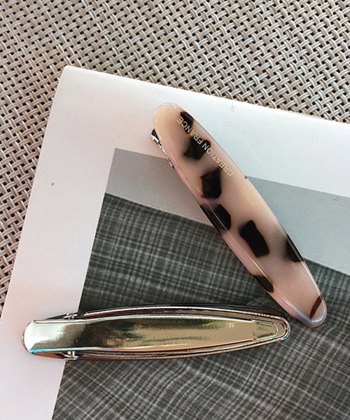 Dita Muaj.(ディータムアージュ)の「【2個セット】マーブルストーンヘアクリップ(バレッタ/ヘアクリップ・レディース・ピンクベージュ・FREE)」の1枚目の写真