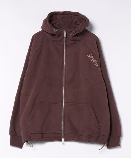 aimoha（アイモハ）の「オーバーサイズ裏起毛フルジップパーカー (AW)（パーカー・レディース・ブラック/パープル/ネイビー/チョコ/ライトベージュ/ダークベージュ・FREE）」の12枚目の写真