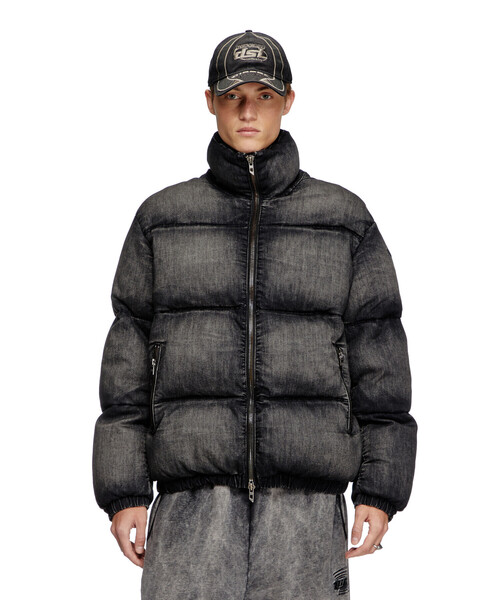 DIESEL（ディーゼル）の「メンズ ジップアップパファージャケット W-MONS-A（ブルゾン・メンズ・ブラック・50/52/46/48）」の6枚目の写真