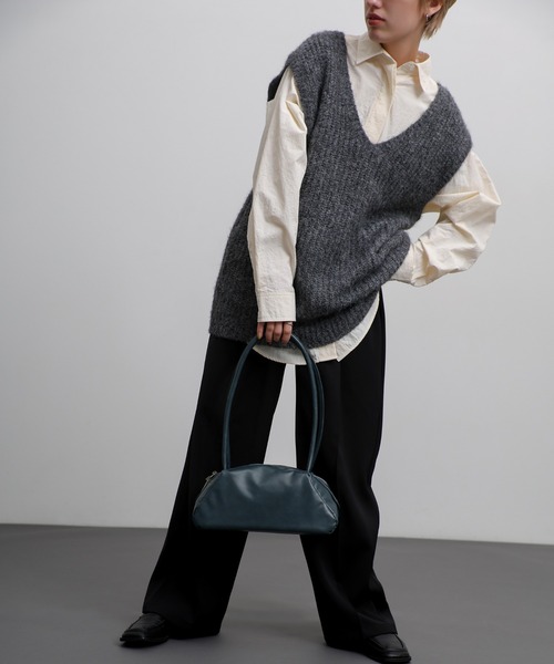 select MOCA（セレクトモカ）の「ロングハンドルボストンバッグ（ボストンバッグ・レディース・ブルー/ブラック・FREE）」の3枚目の写真