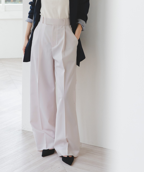 追加》エステルツイルストレッチスラックスパンツ 5（スラックス