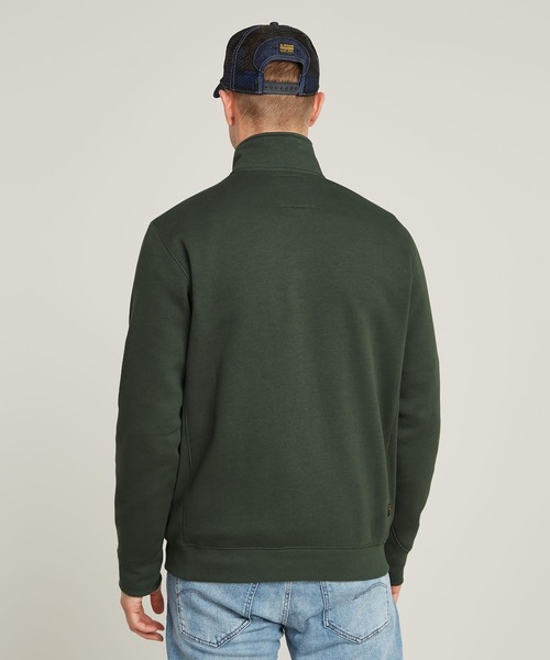 G-STAR(ジースター)の「Premium Core Half Zip Sweater/ベーシックスタイルハーフジップスウェット(スウェット・メンズ・グレー系その他/ダークブラック・X-LARGE/LARGE/X-SMALL/MEDIUM/SMALL)」の4枚目の写真
