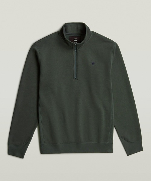 G-STAR(ジースター)の「Premium Core Half Zip Sweater/ベーシックスタイルハーフジップスウェット(スウェット・メンズ・グレー系その他/ダークブラック・X-LARGE/LARGE/X-SMALL/MEDIUM/SMALL)」の12枚目の写真