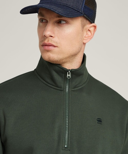 G-STAR(ジースター)の「Premium Core Half Zip Sweater/ベーシックスタイルハーフジップスウェット(スウェット・メンズ・グレー系その他/ダークブラック・X-LARGE/LARGE/X-SMALL/MEDIUM/SMALL)」の13枚目の写真