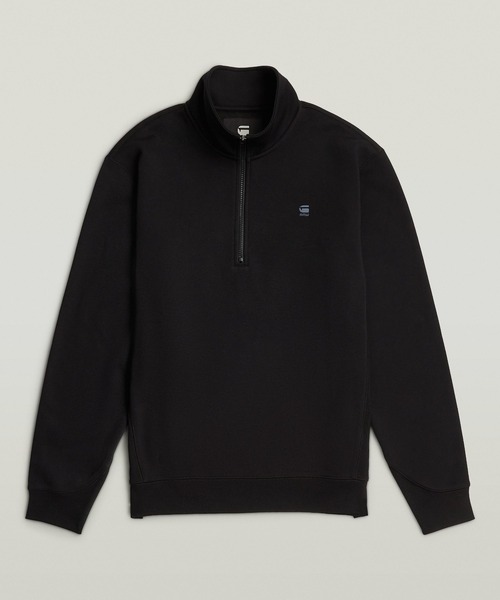 G-STAR(ジースター)の「Premium Core Half Zip Sweater/ベーシックスタイルハーフジップスウェット(スウェット・メンズ・グレー系その他/ダークブラック・X-LARGE/LARGE/X-SMALL/MEDIUM/SMALL)」の6枚目の写真