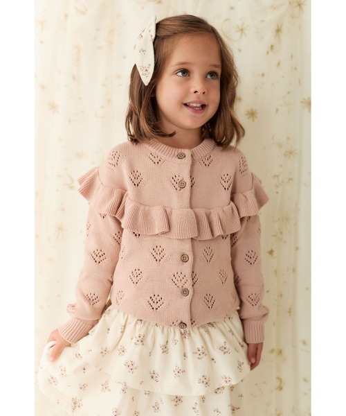 【セール】透かし編みコットンカーデ（ニット/セーター）｜JAMIE KAY（ジェイミーケイ） 5,030円