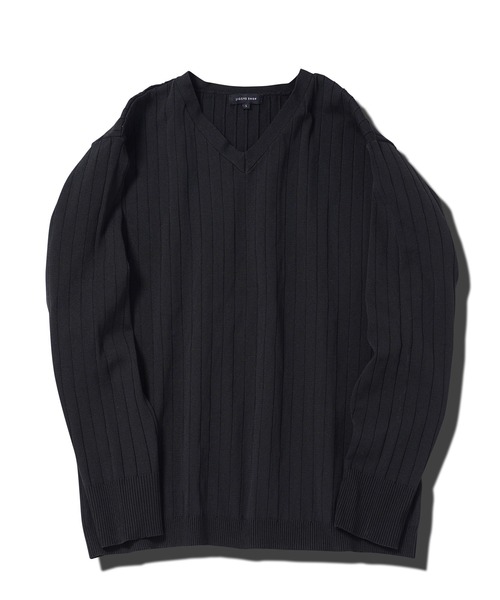 jiggys shop(ジギーズショップ)の「ワイドリブVネックニットセーター(ニット/セーター・メンズ・ホワイト/ネイビー/グレー/ブラック・LARGE/MEDIUM/X-LARGE)」の15枚目の写真